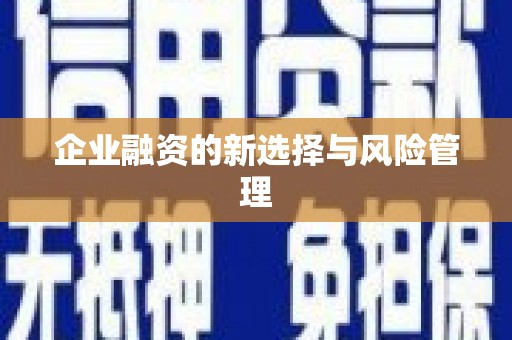 莒光企业融资的新选择与风险管理